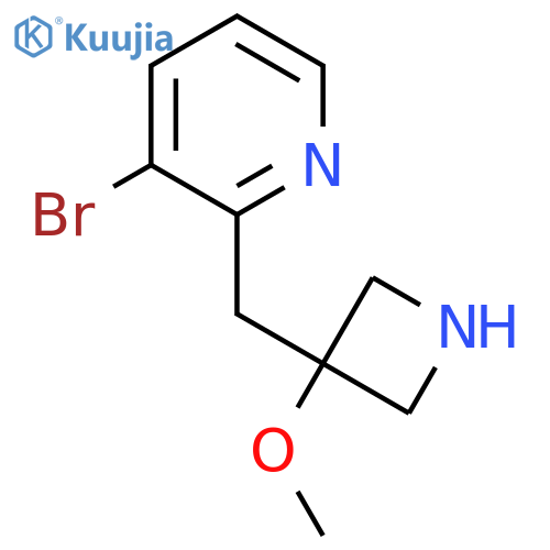 3-bromo-2-(3-methoxyazetidin-3-yl)methylpyridine structure