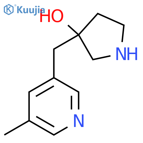 3-(5-methylpyridin-3-yl)methylpyrrolidin-3-ol structure
