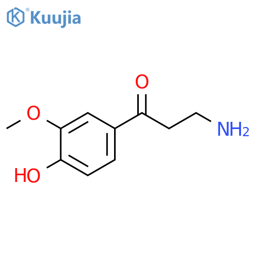 3-amino-1-(4-hydroxy-3-methoxyphenyl)propan-1-one structure