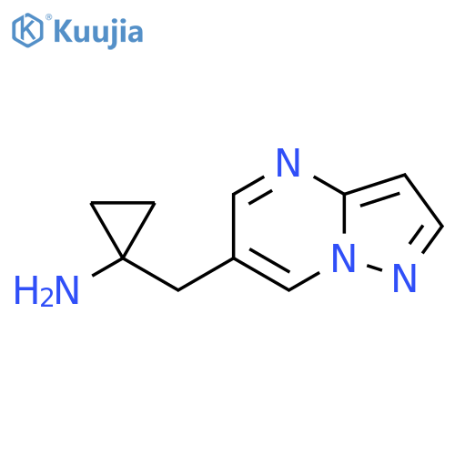 1-({pyrazolo1,5-apyrimidin-6-yl}methyl)cyclopropan-1-amine structure