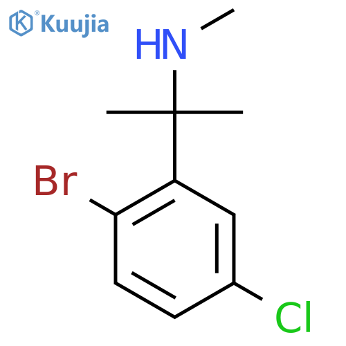2-(2-bromo-5-chlorophenyl)propan-2-yl(methyl)amine structure