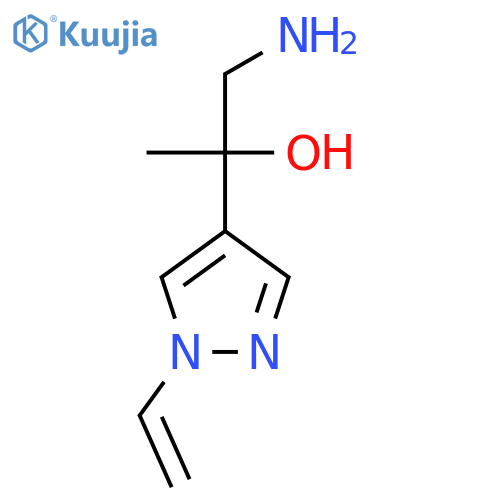 1-amino-2-(1-ethenyl-1H-pyrazol-4-yl)propan-2-ol structure