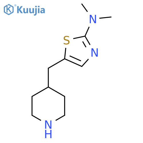 N,N-dimethyl-5-(piperidin-4-yl)methyl-1,3-thiazol-2-amine structure