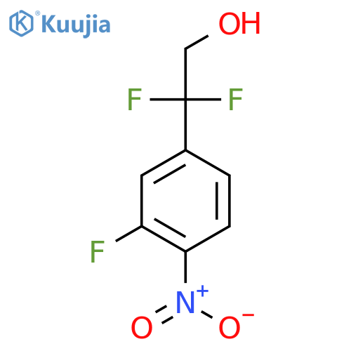 2,2-difluoro-2-(3-fluoro-4-nitrophenyl)ethan-1-ol structure