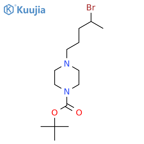 tert-butyl 4-(4-bromopentyl)piperazine-1-carboxylate structure