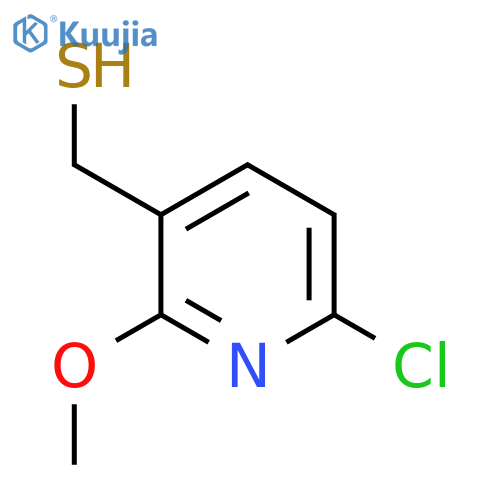 (6-chloro-2-methoxypyridin-3-yl)methanethiol structure