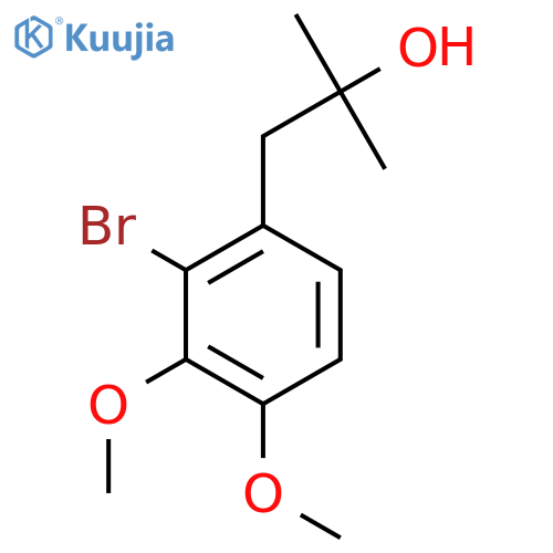 1-(2-bromo-3,4-dimethoxyphenyl)-2-methylpropan-2-ol structure