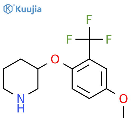 3-4-methoxy-2-(trifluoromethyl)phenoxypiperidine structure