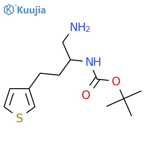 tert-butyl N-1-amino-4-(thiophen-3-yl)butan-2-ylcarbamate structure