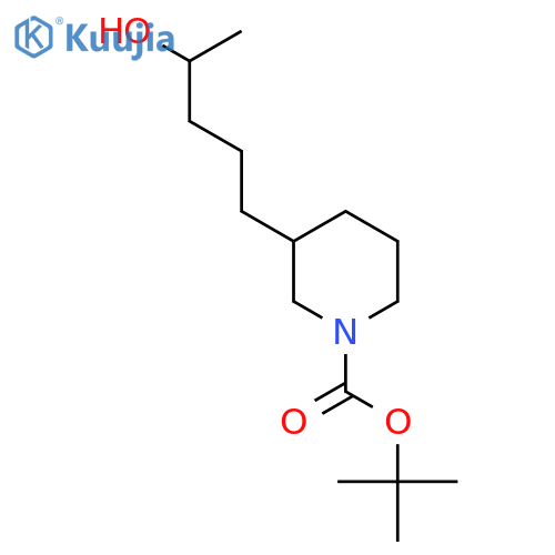 tert-butyl 3-(4-hydroxypentyl)piperidine-1-carboxylate structure