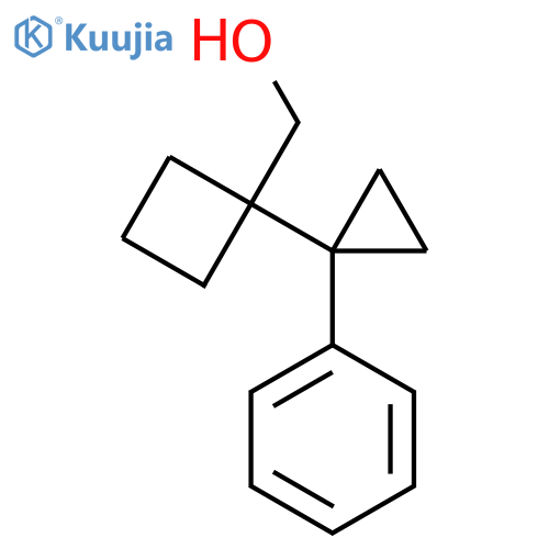 1-(1-phenylcyclopropyl)cyclobutylmethanol structure
