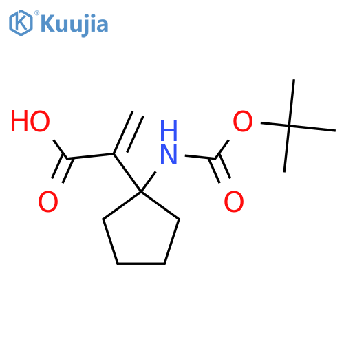 2-(1-{(tert-butoxy)carbonylamino}cyclopentyl)prop-2-enoic acid structure