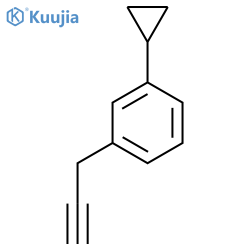 1-cyclopropyl-3-(prop-2-yn-1-yl)benzene structure