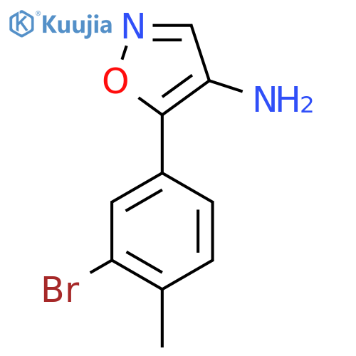 5-(3-bromo-4-methylphenyl)-1,2-oxazol-4-amine structure