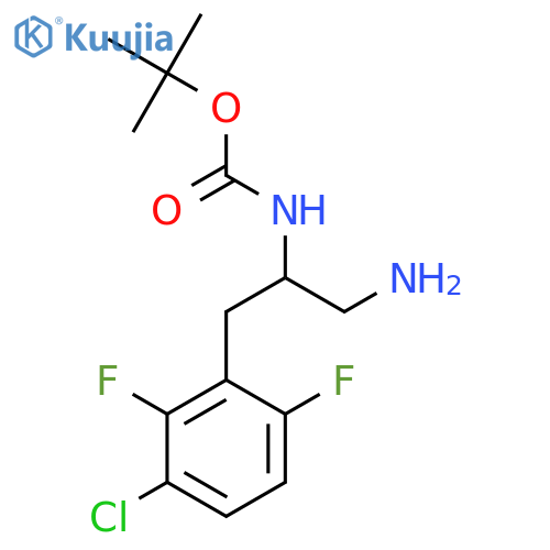 tert-butyl N-1-amino-3-(3-chloro-2,6-difluorophenyl)propan-2-ylcarbamate structure