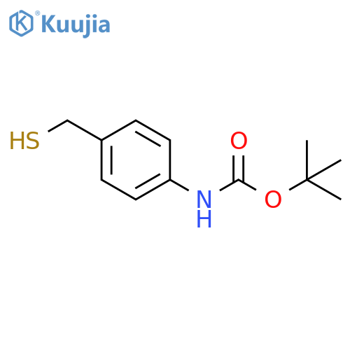 tert-butyl N-4-(sulfanylmethyl)phenylcarbamate structure