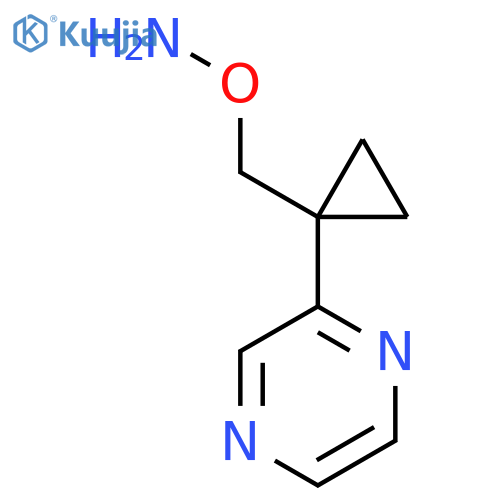 O-{1-(pyrazin-2-yl)cyclopropylmethyl}hydroxylamine structure