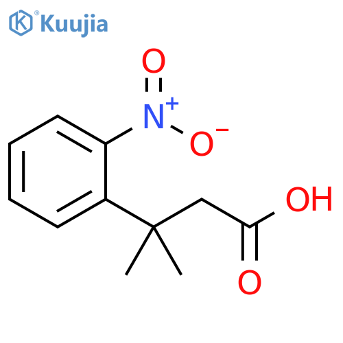 3-methyl-3-(2-nitrophenyl)butanoic acid structure