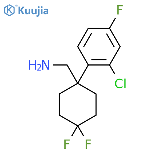 1-(2-chloro-4-fluorophenyl)-4,4-difluorocyclohexylmethanamine structure