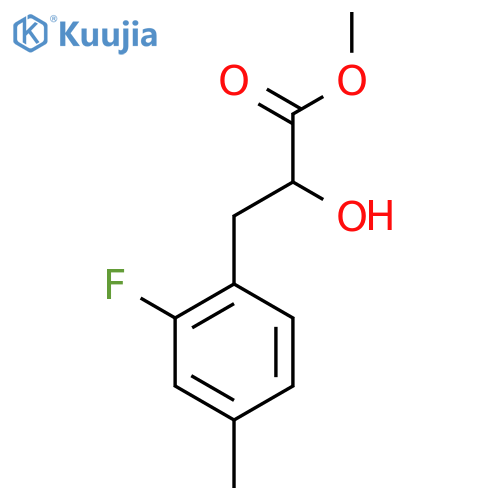 methyl 3-(2-fluoro-4-methylphenyl)-2-hydroxypropanoate structure