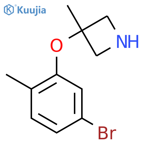 3-(5-bromo-2-methylphenoxy)-3-methylazetidine structure