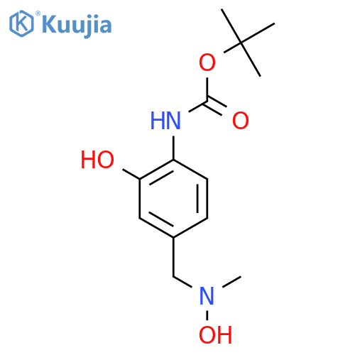 tert-butyl N-(2-hydroxy-4-{hydroxy(methyl)aminomethyl}phenyl)carbamate structure