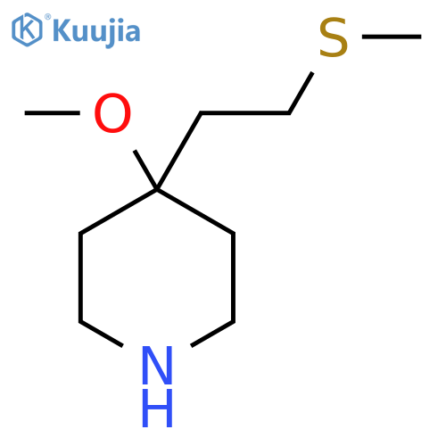 4-methoxy-4-2-(methylsulfanyl)ethylpiperidine structure