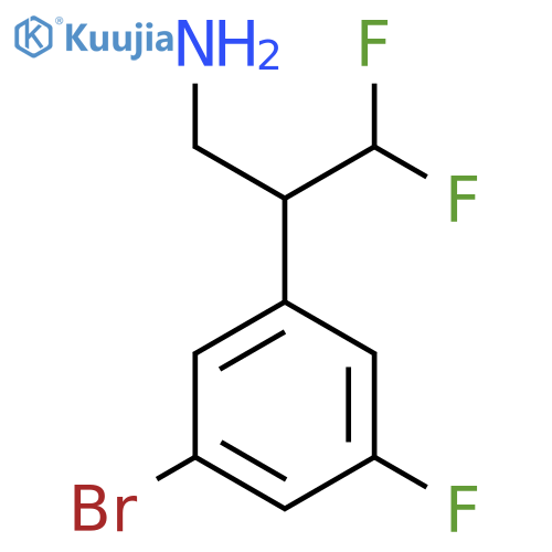 2-(3-bromo-5-fluorophenyl)-3,3-difluoropropan-1-amine structure