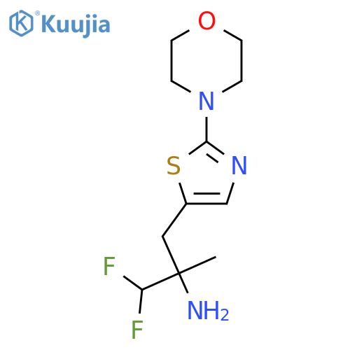 1,1-difluoro-2-methyl-3-2-(morpholin-4-yl)-1,3-thiazol-5-ylpropan-2-amine structure