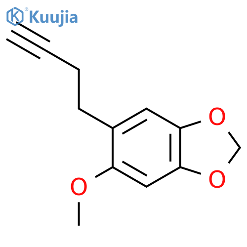 5-(but-3-yn-1-yl)-6-methoxy-1,3-dioxaindane structure
