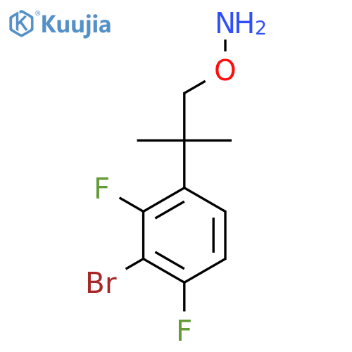O-2-(3-bromo-2,4-difluorophenyl)-2-methylpropylhydroxylamine structure