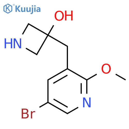 3-(5-bromo-2-methoxypyridin-3-yl)methylazetidin-3-ol structure