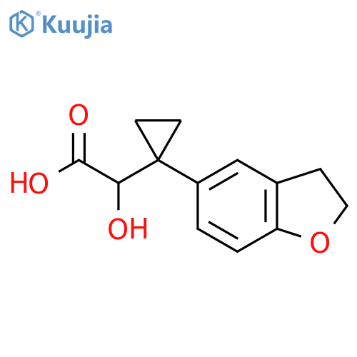 2-1-(2,3-dihydro-1-benzofuran-5-yl)cyclopropyl-2-hydroxyacetic acid structure