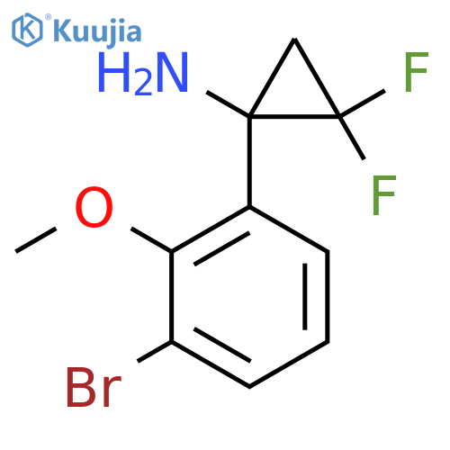 1-(3-Bromo-2-methoxyphenyl)-2,2-difluorocyclopropan-1-amine structure