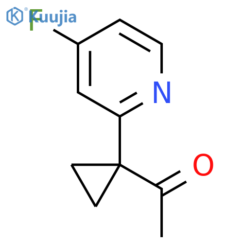 1-1-(4-fluoropyridin-2-yl)cyclopropylethan-1-one structure