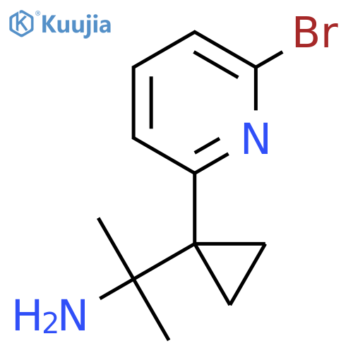 2-1-(6-bromopyridin-2-yl)cyclopropylpropan-2-amine structure