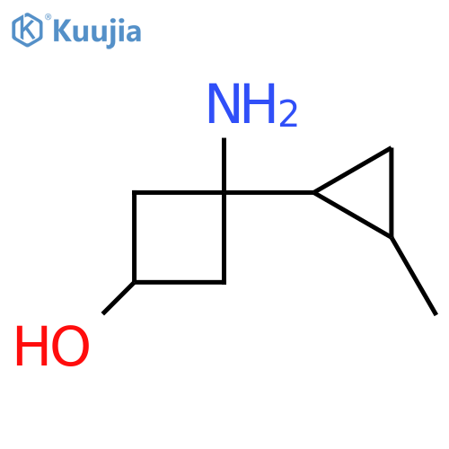 3-amino-3-(2-methylcyclopropyl)cyclobutan-1-ol structure