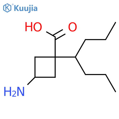 3-amino-1-(heptan-4-yl)cyclobutane-1-carboxylic acid structure