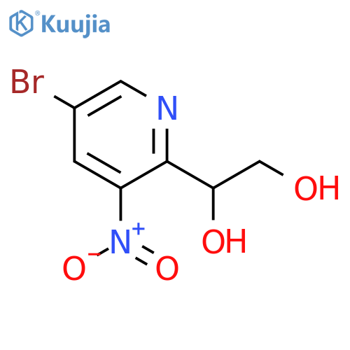 1-(5-bromo-3-nitropyridin-2-yl)ethane-1,2-diol structure
