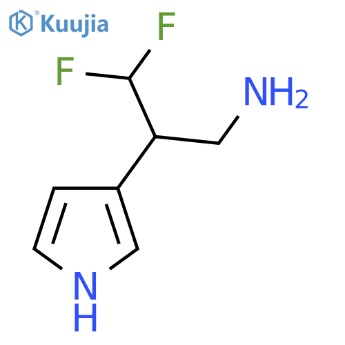 3,3-difluoro-2-(1H-pyrrol-3-yl)propan-1-amine structure