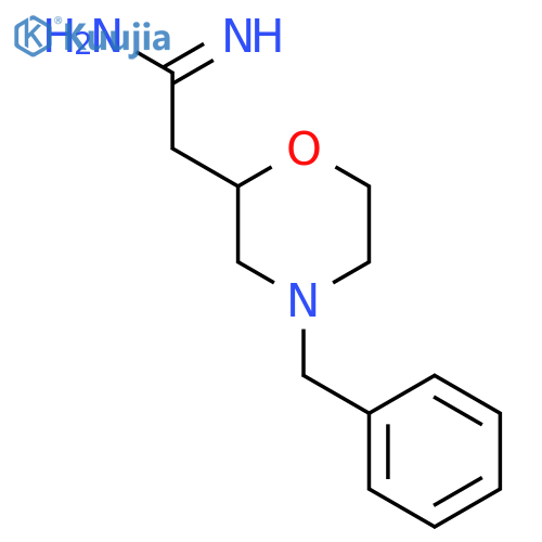 2-(4-benzylmorpholin-2-yl)ethanimidamide structure