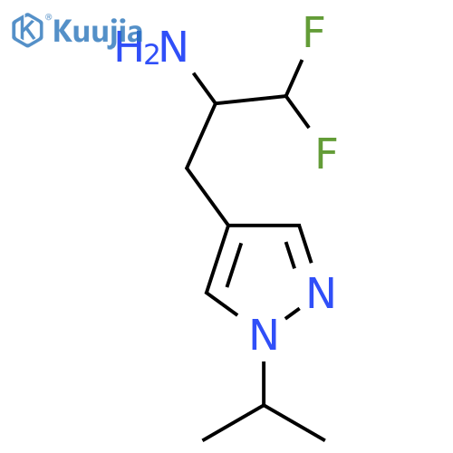 1,1-difluoro-3-1-(propan-2-yl)-1H-pyrazol-4-ylpropan-2-amine structure