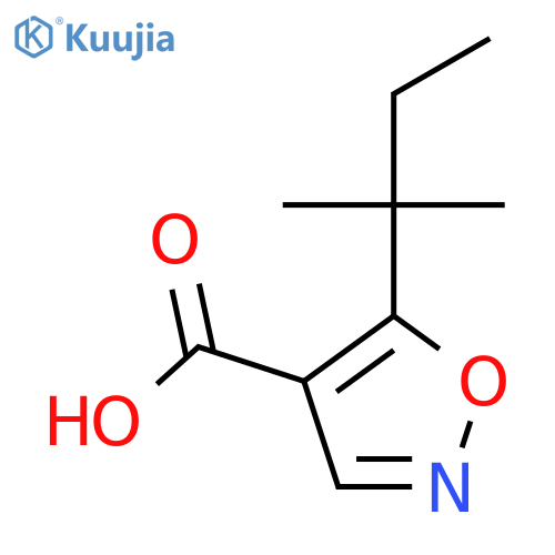 5-(2-methylbutan-2-yl)-1,2-oxazole-4-carboxylic acid structure