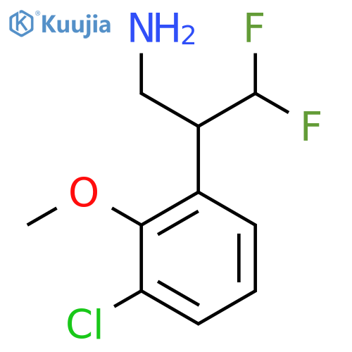 2-(3-chloro-2-methoxyphenyl)-3,3-difluoropropan-1-amine structure