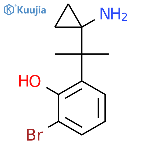 2-2-(1-aminocyclopropyl)propan-2-yl-6-bromophenol structure