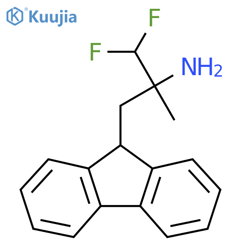 3-(9H-fluoren-9-yl)-1,1-difluoro-2-methylpropan-2-amine structure