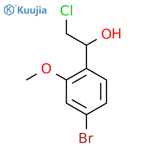 1-(4-bromo-2-methoxyphenyl)-2-chloroethan-1-ol structure