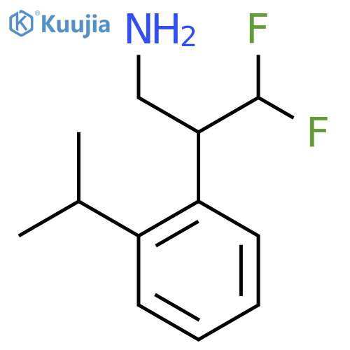 3,3-difluoro-2-2-(propan-2-yl)phenylpropan-1-amine structure