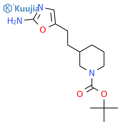 tert-butyl 3-2-(2-amino-1,3-oxazol-5-yl)ethylpiperidine-1-carboxylate structure