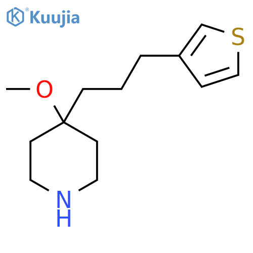 4-methoxy-4-3-(thiophen-3-yl)propylpiperidine structure
